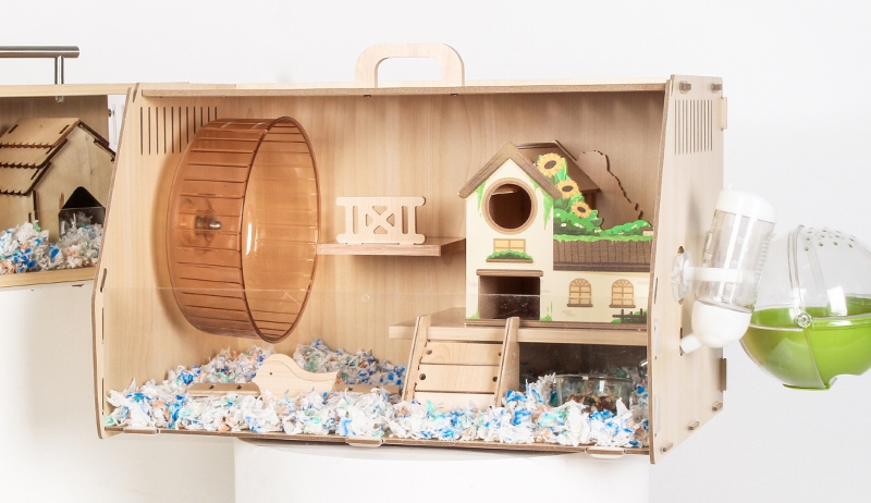 hamster wooden cage