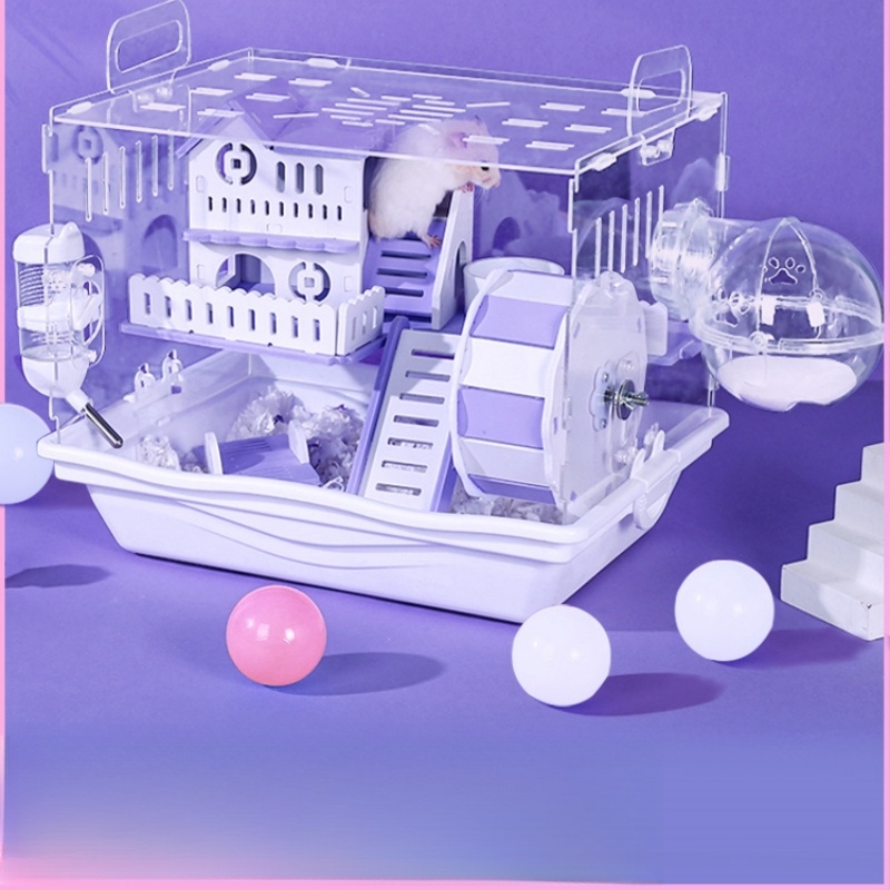 purple plastic luxury hamster cage