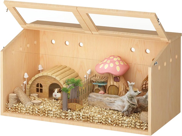 wooden hamster cage