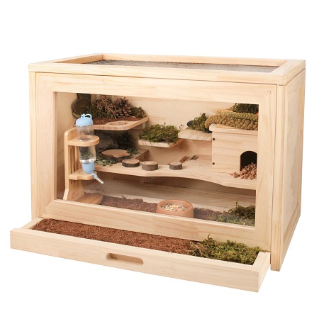 wood hamster cage