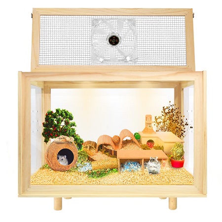 wooden hamster cage